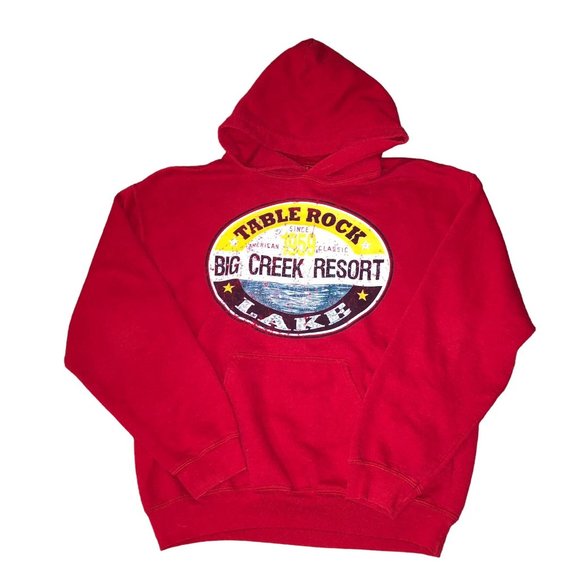 Gildan Heavy Blend Pullover Hoodie Mens M Used Table Rock Lake - Picture 2 of 12